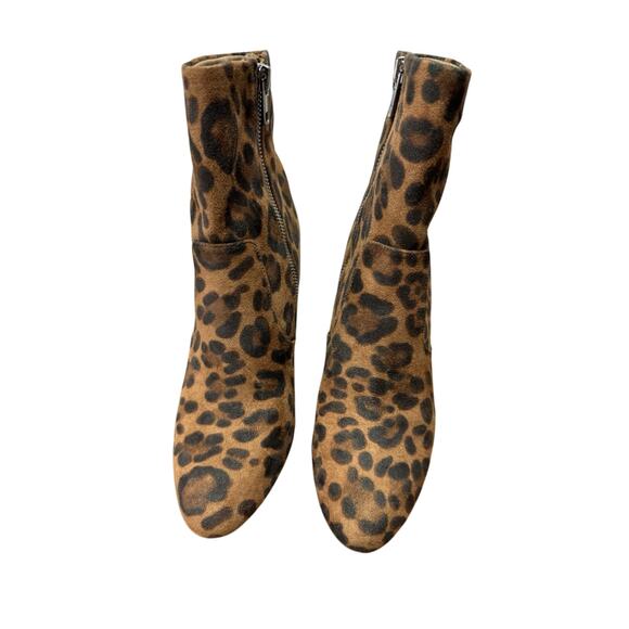Steve Madden Boots Womens Sz 6.5 Editor Leopard Print Side Zip Ankle Booties - Picture 7 of 10